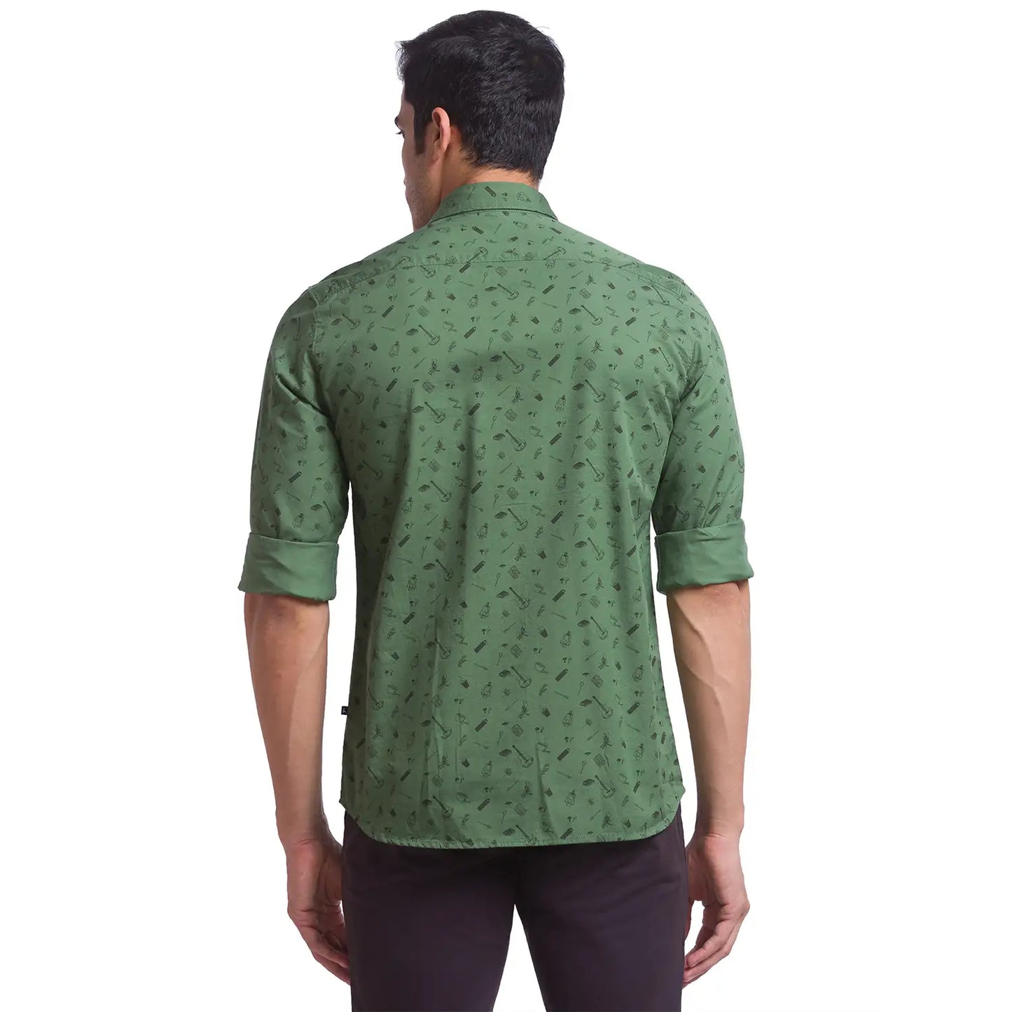 Men Slim Fit Blue Shirt