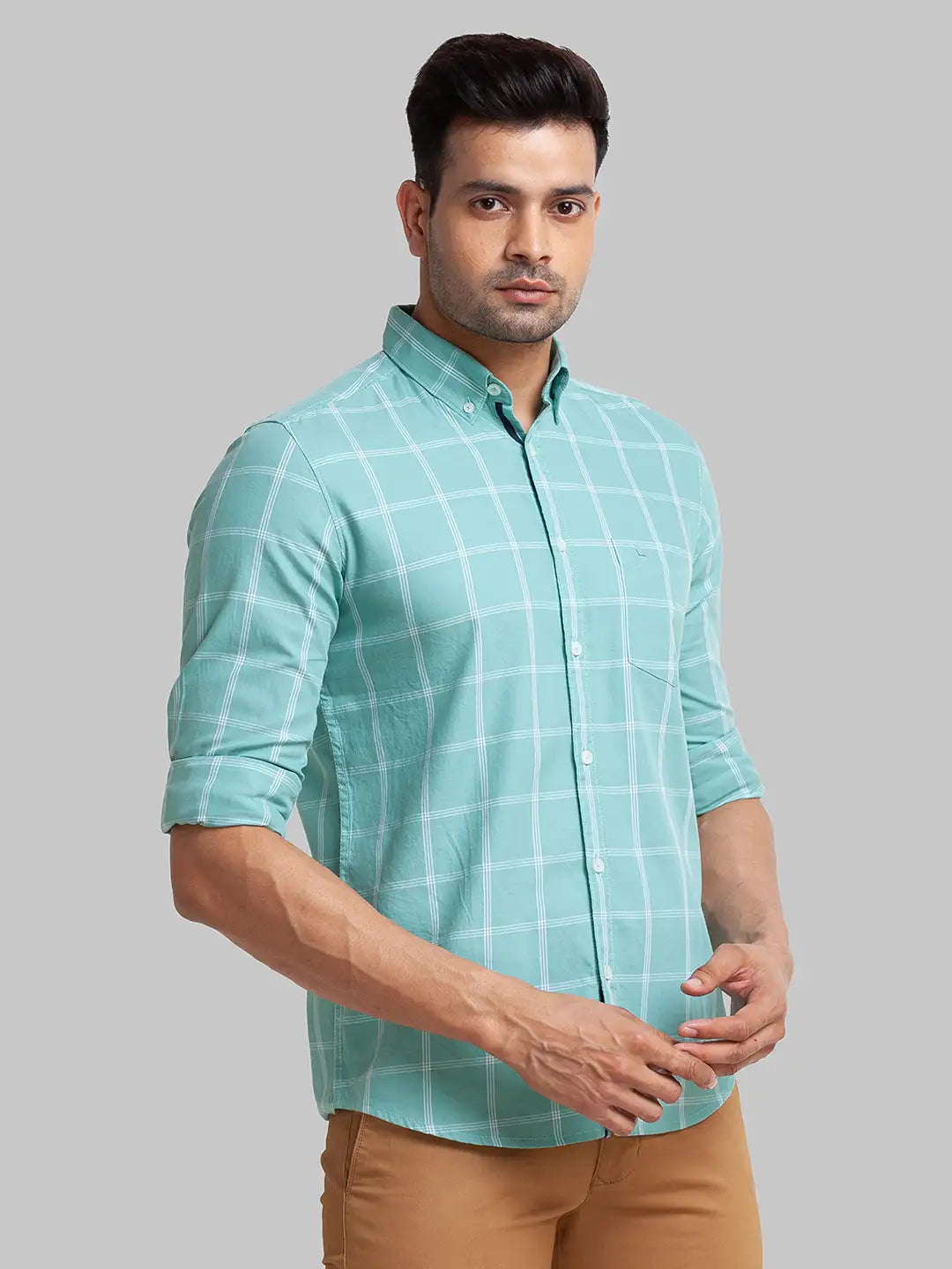 Men Slim Fit Violet Shirt