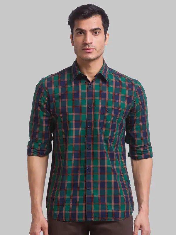 Men Slim Fit Blue Shirt
