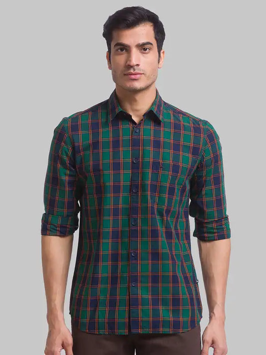 Men Slim Fit Blue Shirt