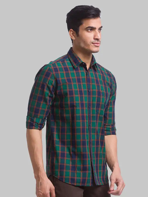 Men Slim Fit Blue Shirt
