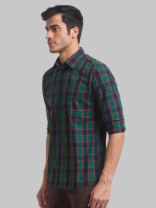 Men Slim Fit Blue Shirt