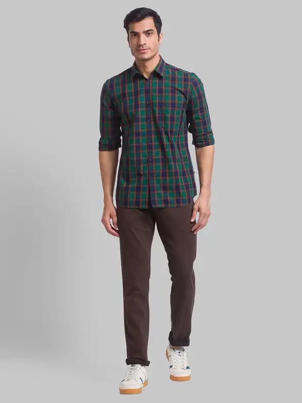 Men Slim Fit Blue Shirt