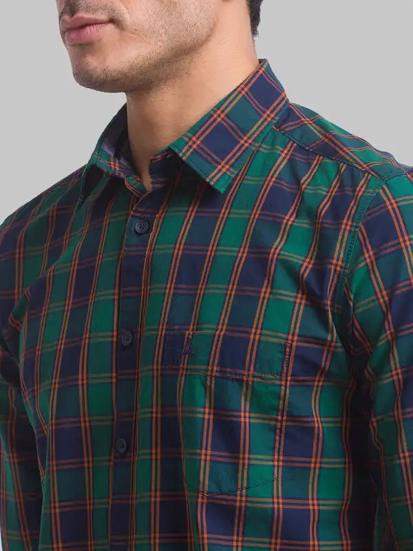 Men Slim Fit Blue Shirt