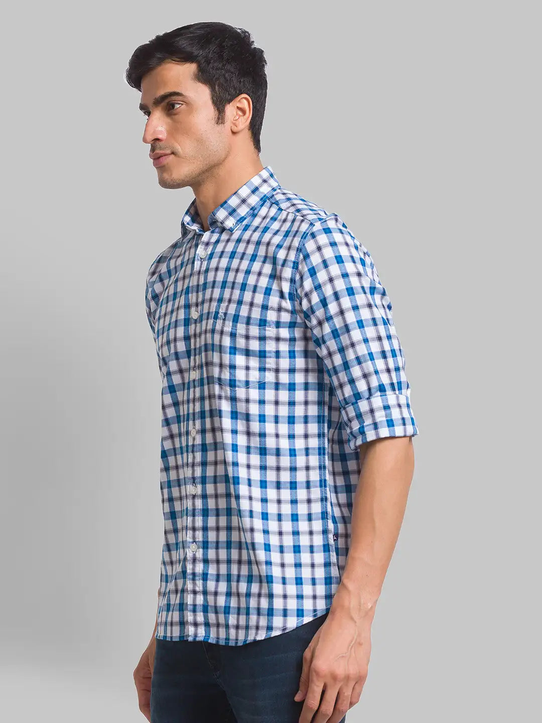 Parx Men Fawn Print Slim Fit Cotton Full Sleeve Shirts