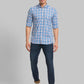 Parx Men Fawn Print Slim Fit Cotton Full Sleeve Shirts