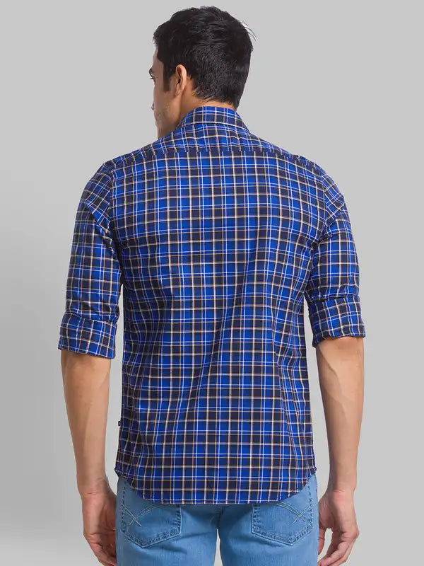 Men Slim Fit Blue Shirt