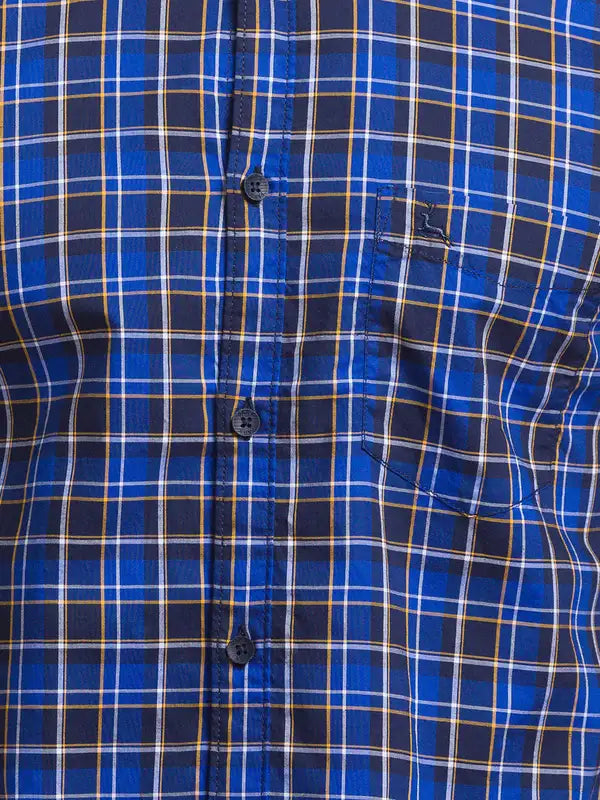 Men Slim Fit Blue Shirt