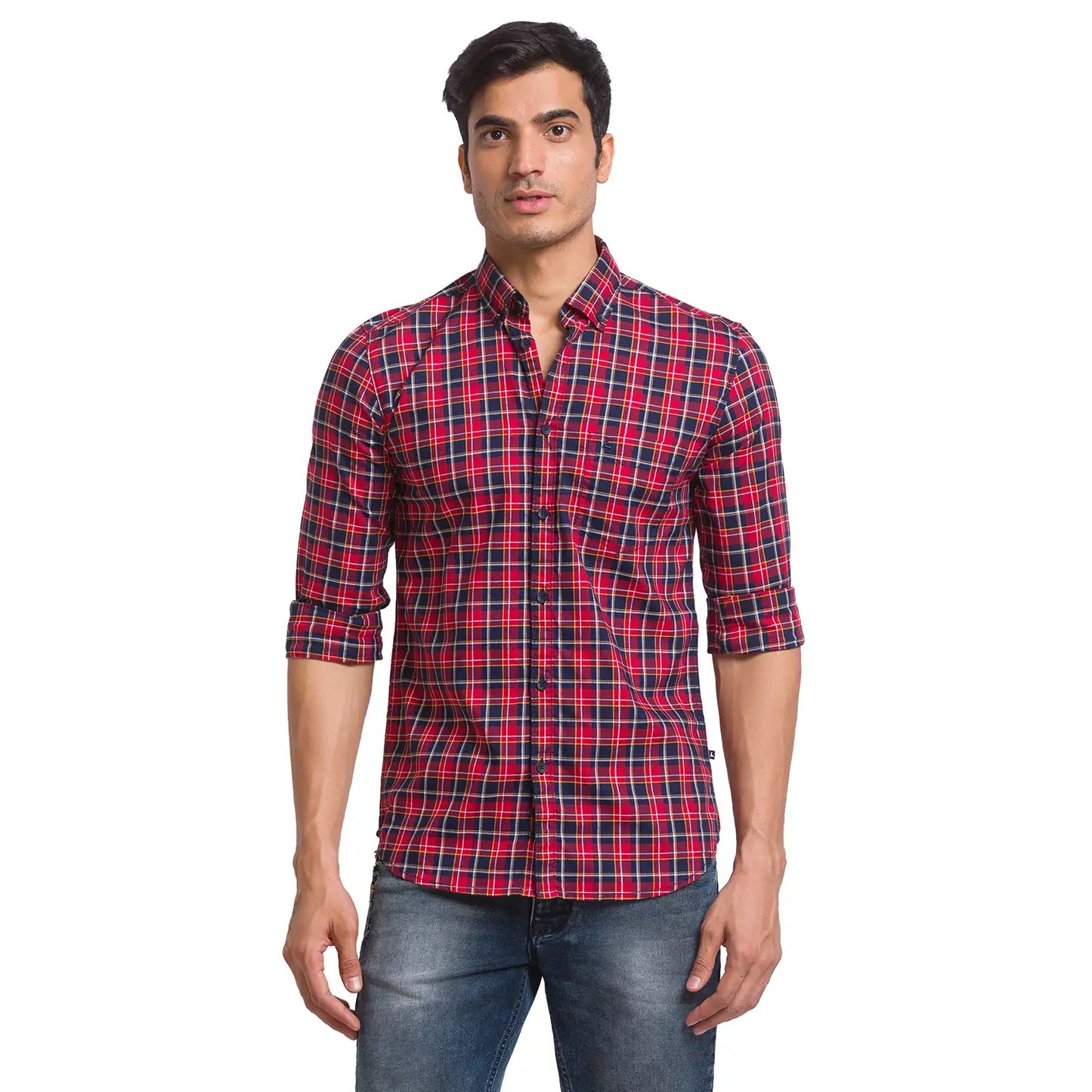 Men Slim Fit Blue Shirt