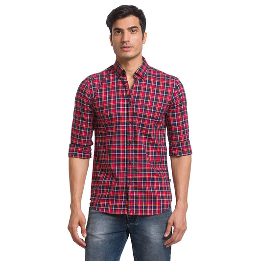 Men Slim Fit Blue Shirt