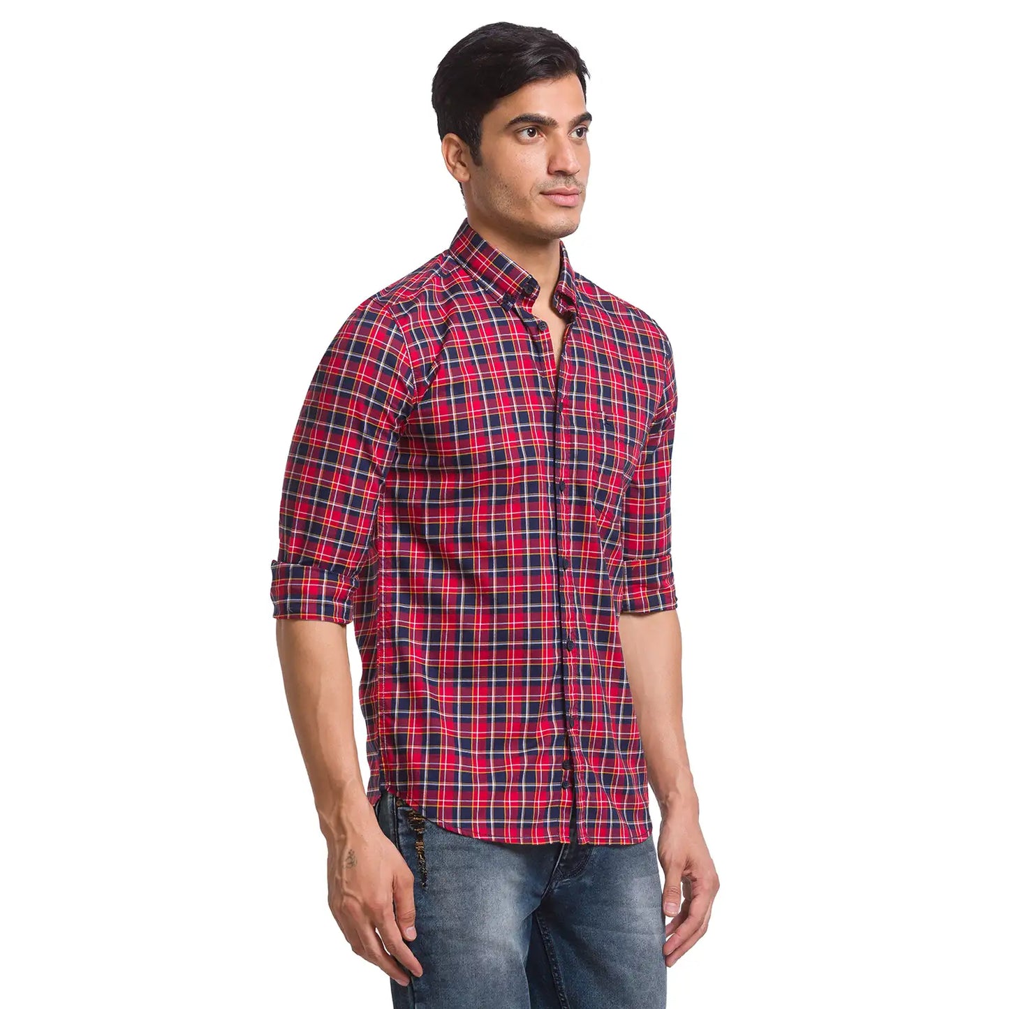 Men Slim Fit Blue Shirt
