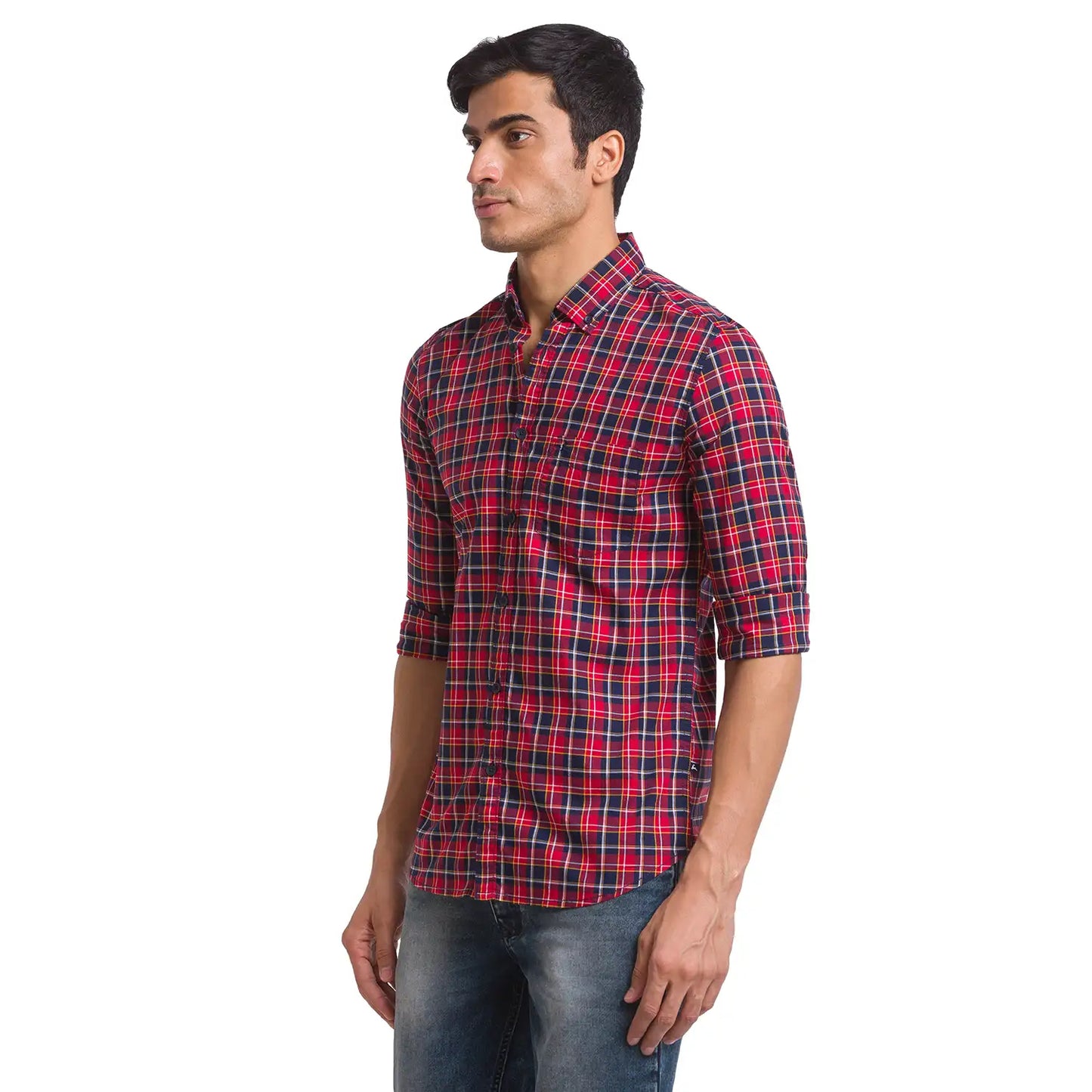 Men Slim Fit Blue Shirt