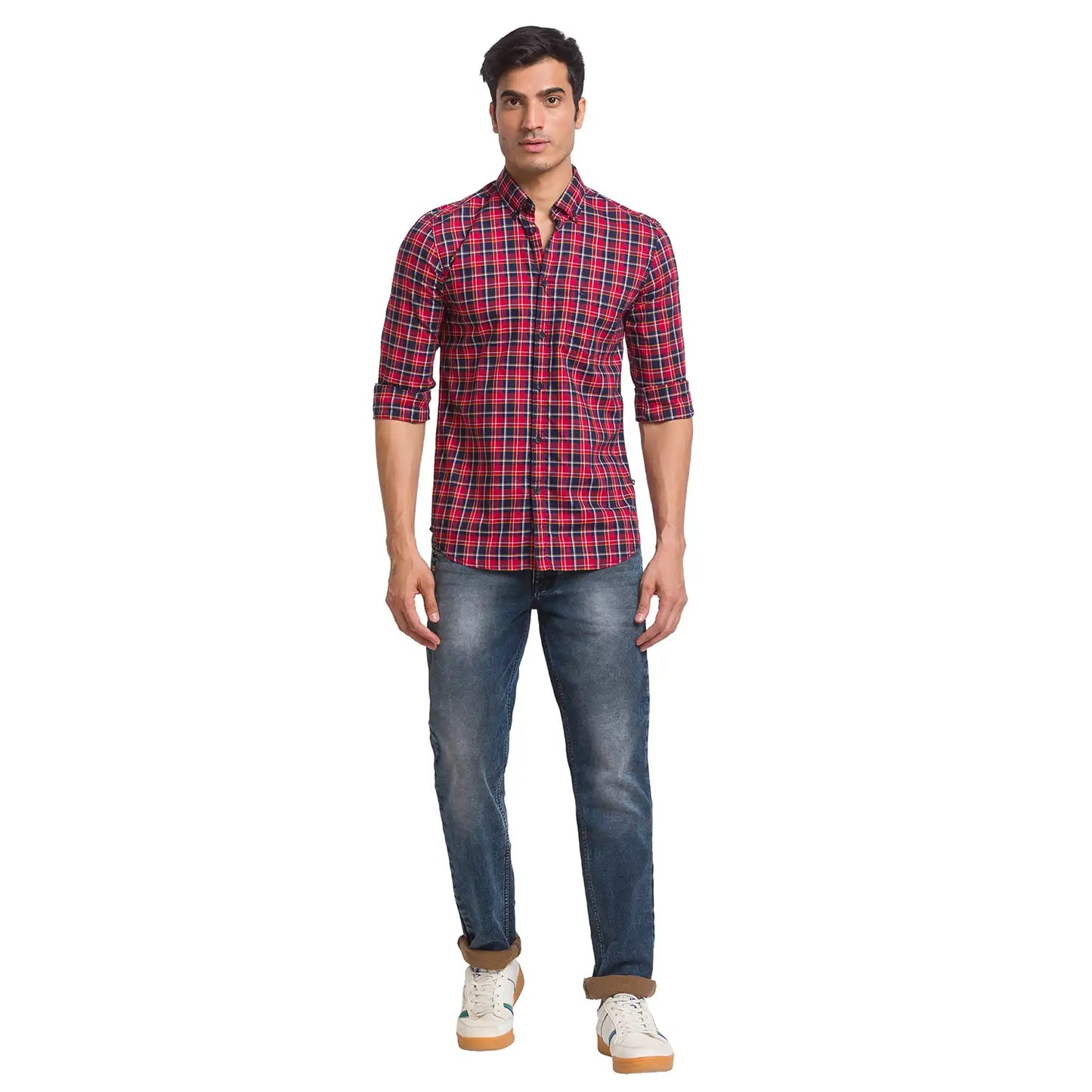 Men Slim Fit Blue Shirt