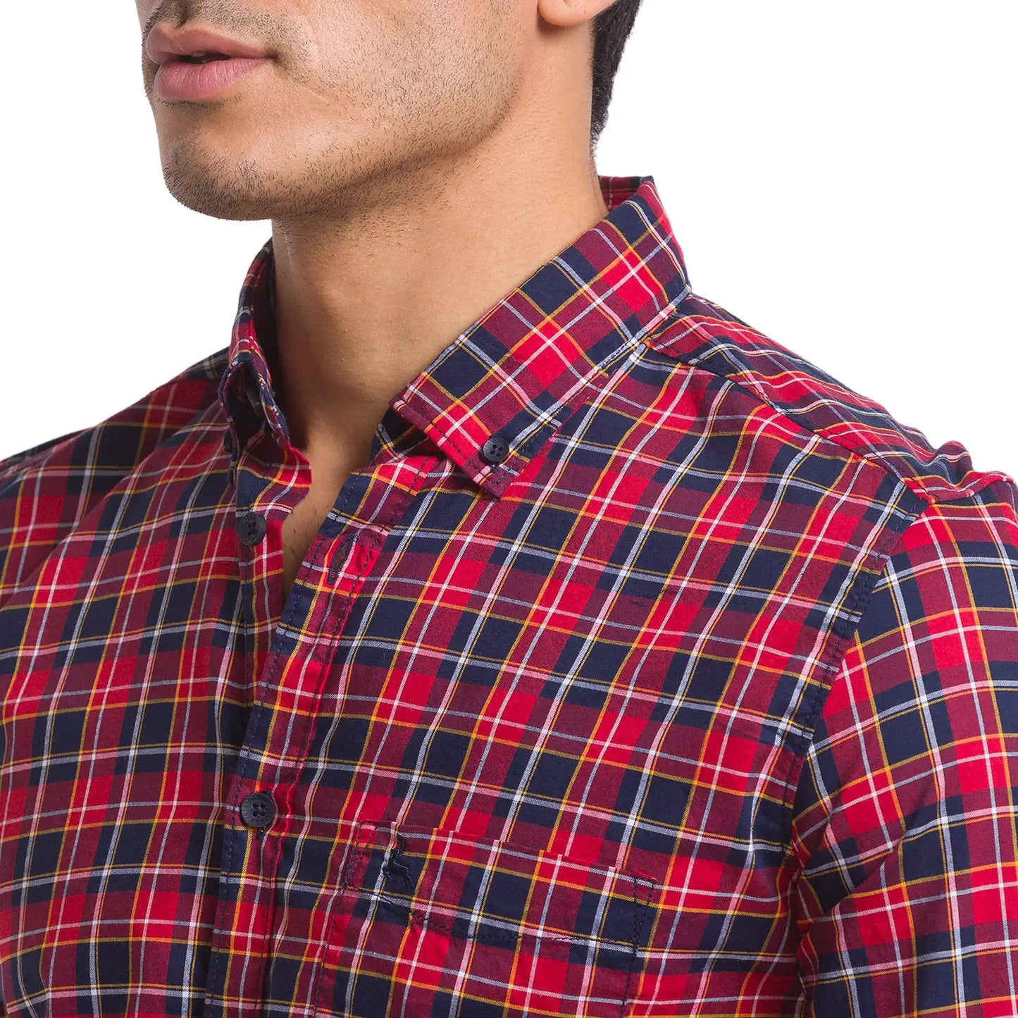 Men Slim Fit Blue Shirt
