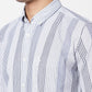 Parx Men Brown Print Slim Fit Cotton Full Sleeve Cutaway Collar Shirt