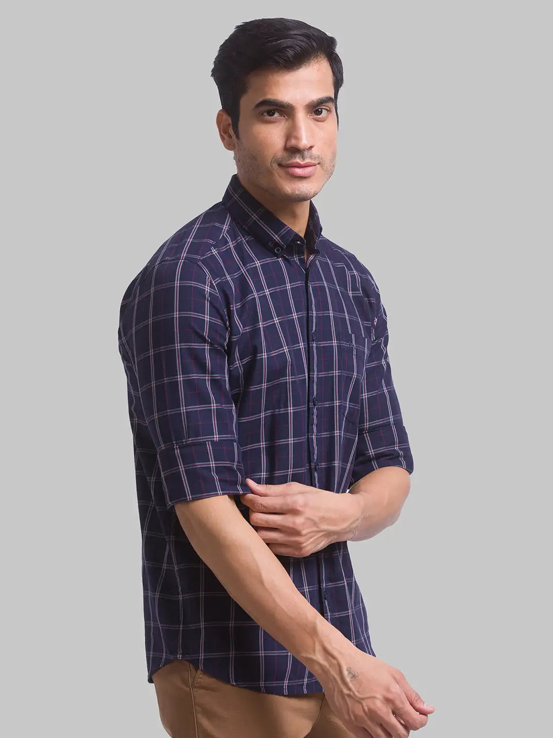 Men Slim Fit Maroon Shirt