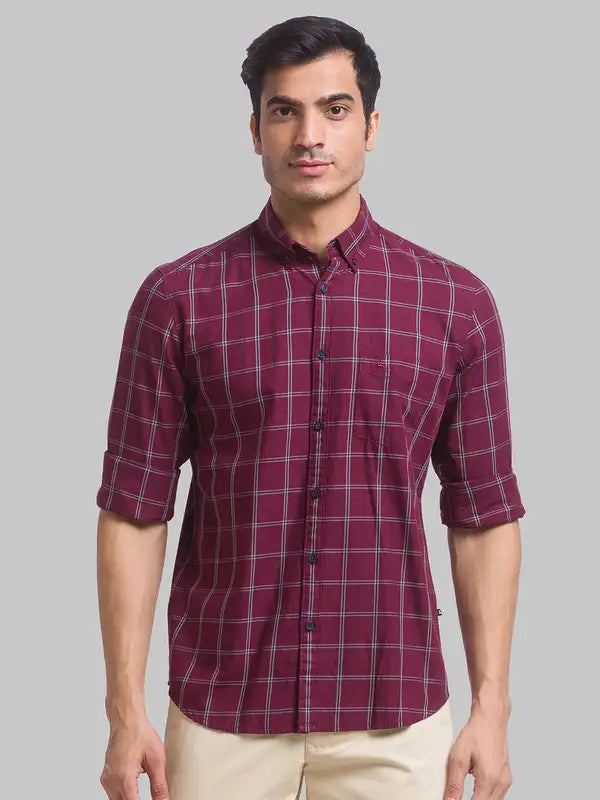 Men Slim Fit Green Shirt