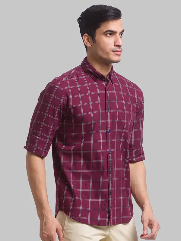 Men Slim Fit Green Shirt