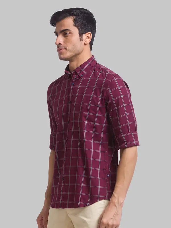 Men Slim Fit Green Shirt