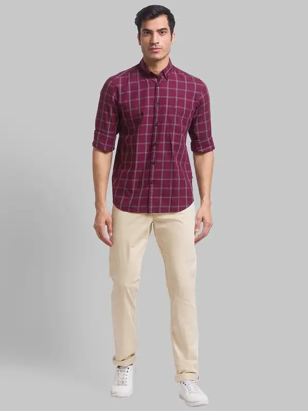 Men Slim Fit Green Shirt