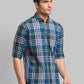 Men Slim Fit Blue Shirt