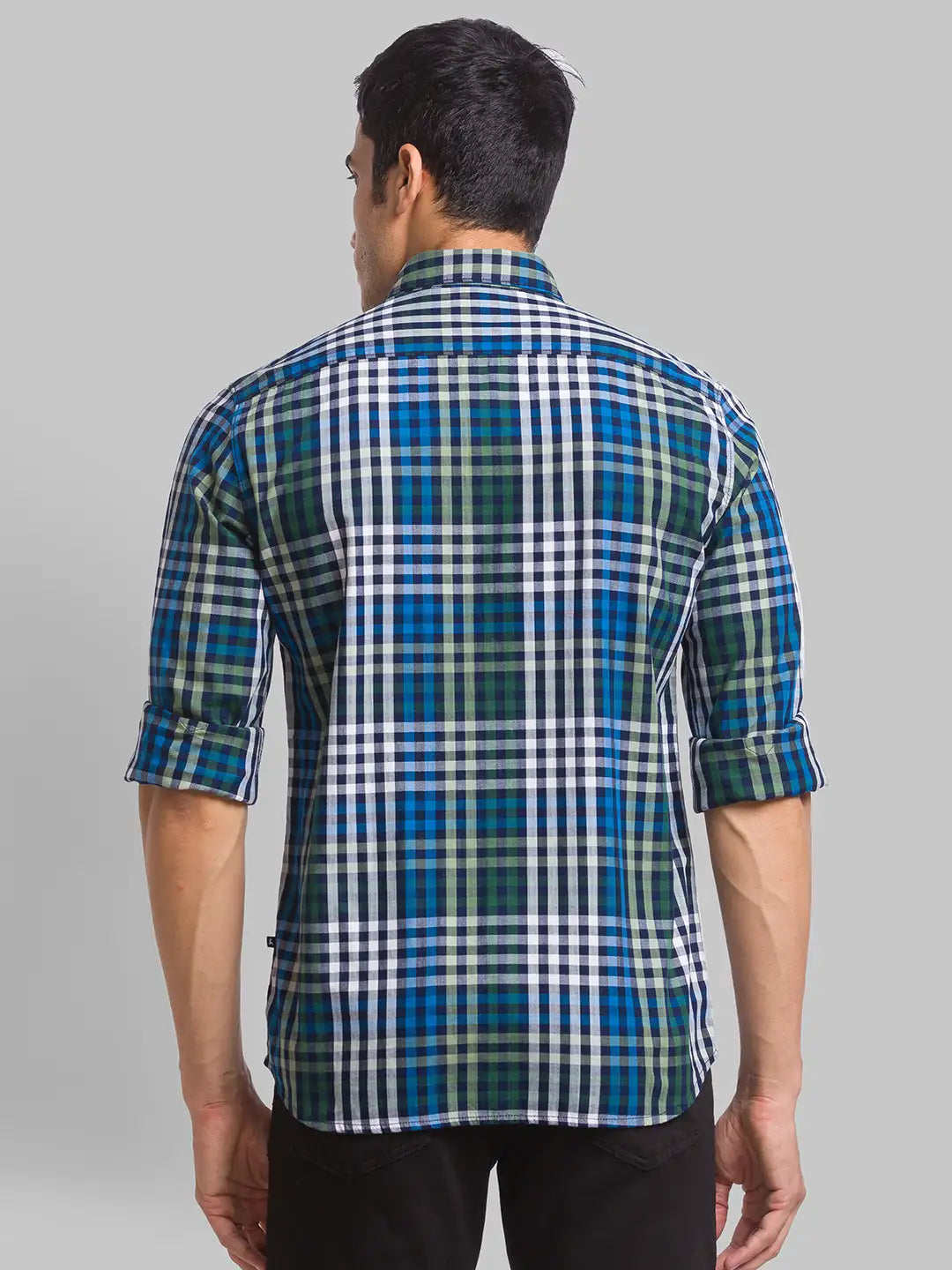 Men Slim Fit Blue Shirt