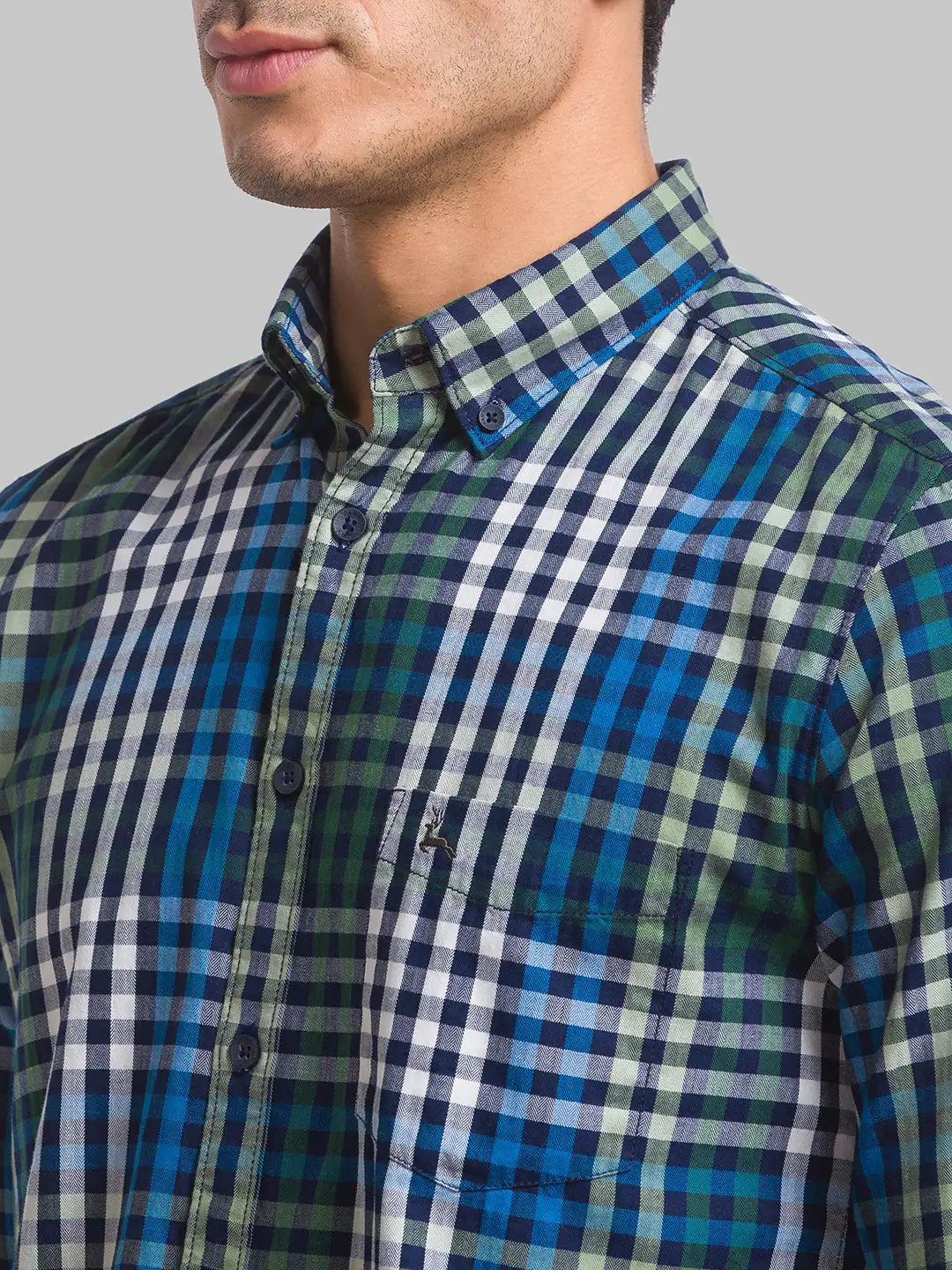 Men Slim Fit Blue Shirt