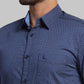 Men Slim Fit Dark Blue Shirt