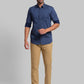 Men Slim Fit Dark Blue Shirt