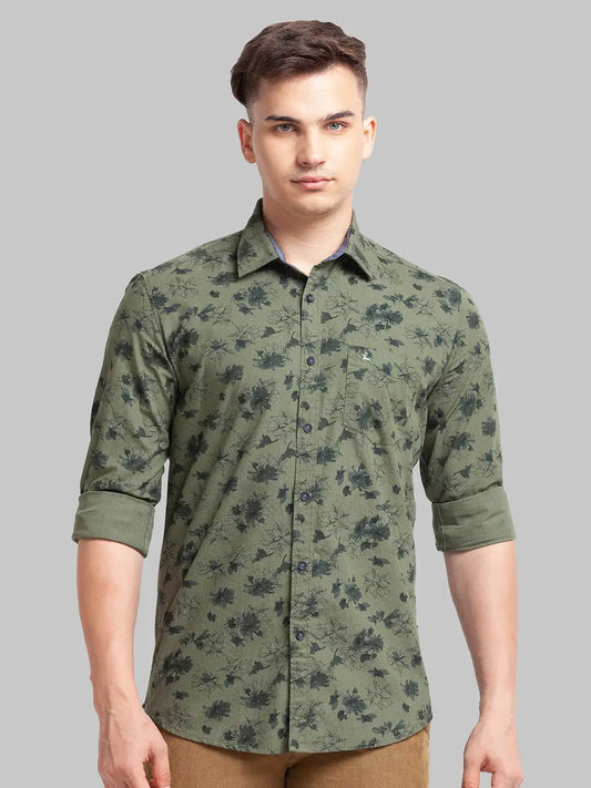 Men Slim Fit Light Blue Shirt