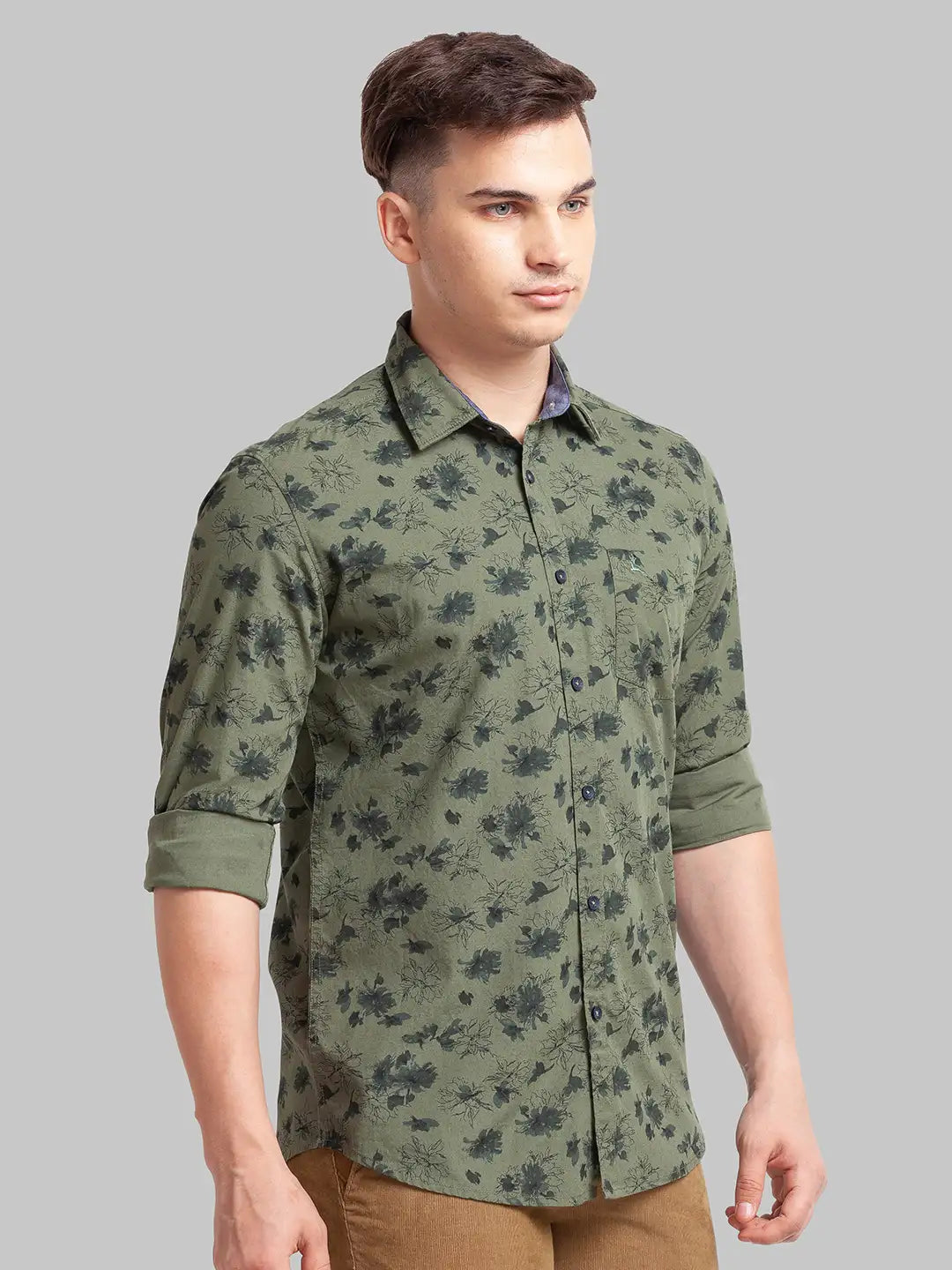 Men Slim Fit Light Blue Shirt