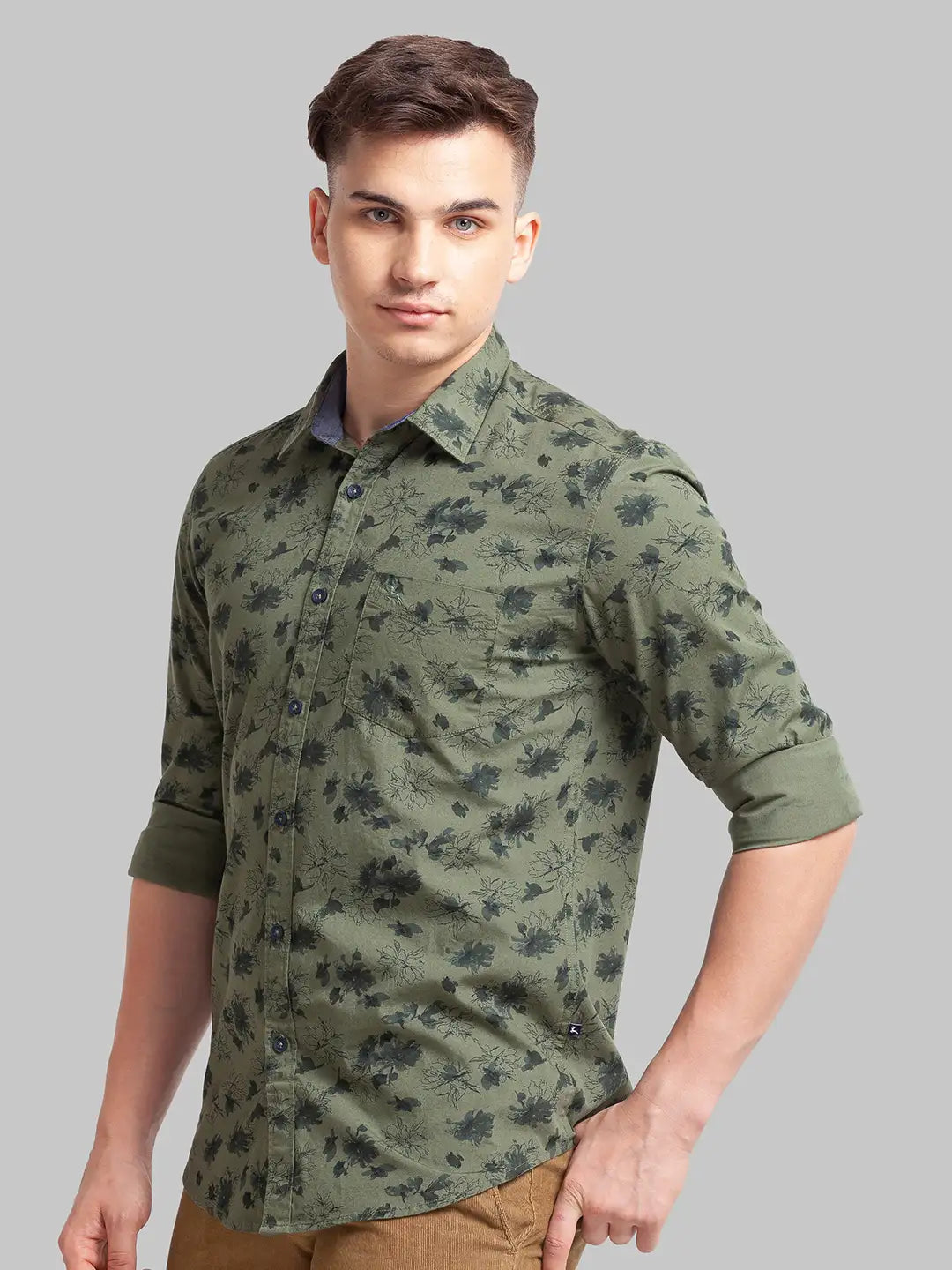 Men Slim Fit Light Blue Shirt