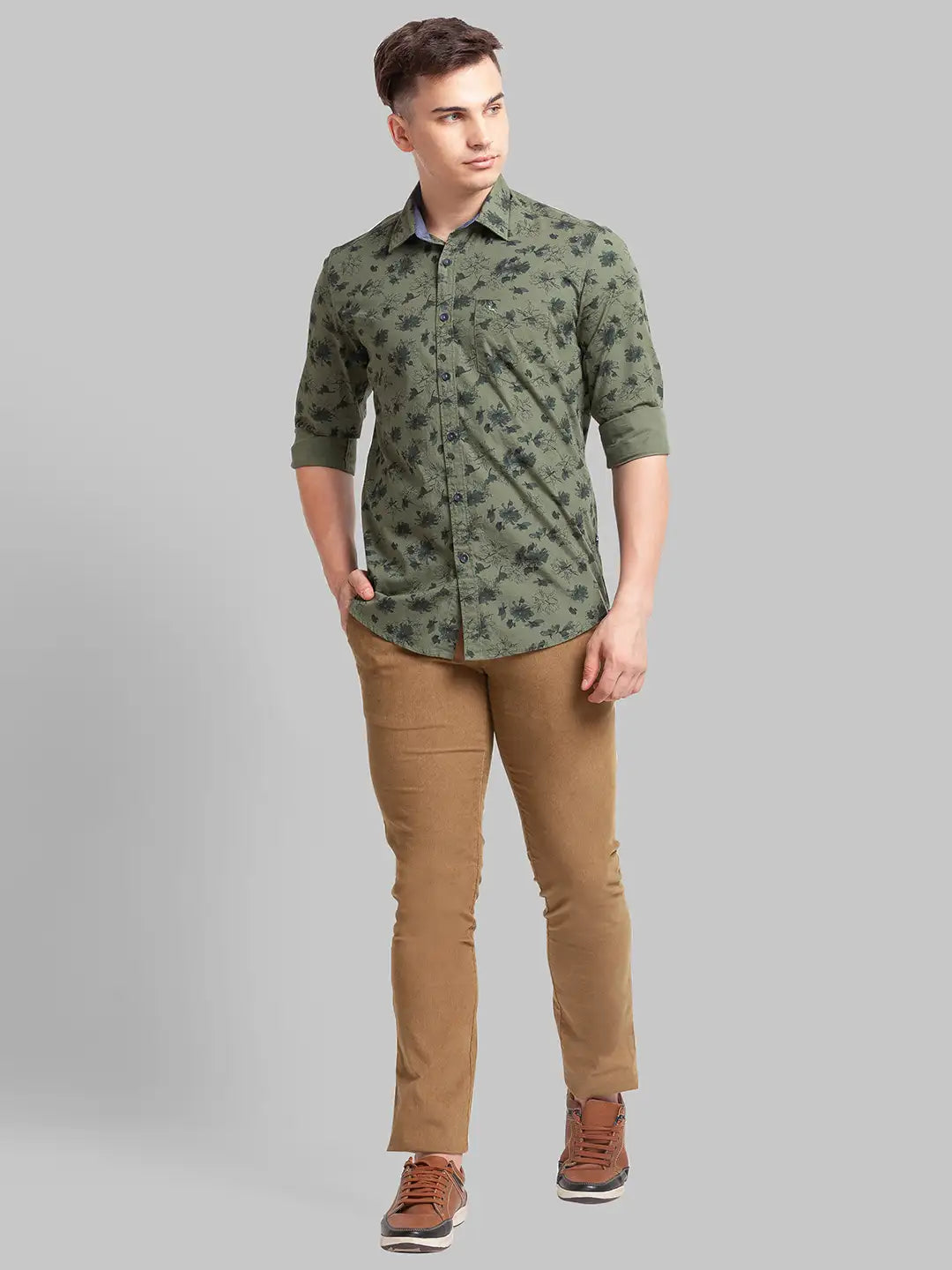 Men Slim Fit Light Blue Shirt