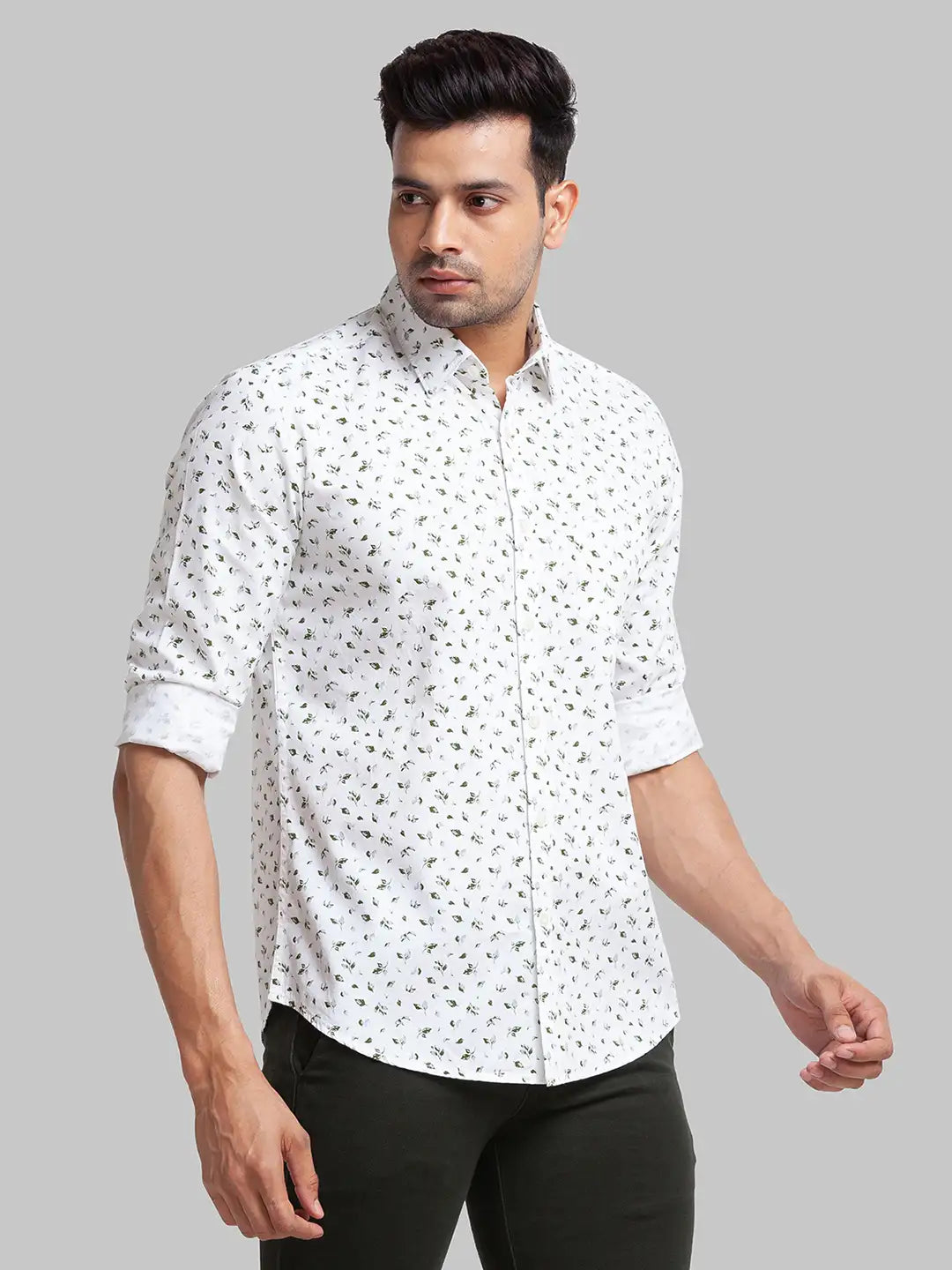 Men Slim Fit Fawn Shirt