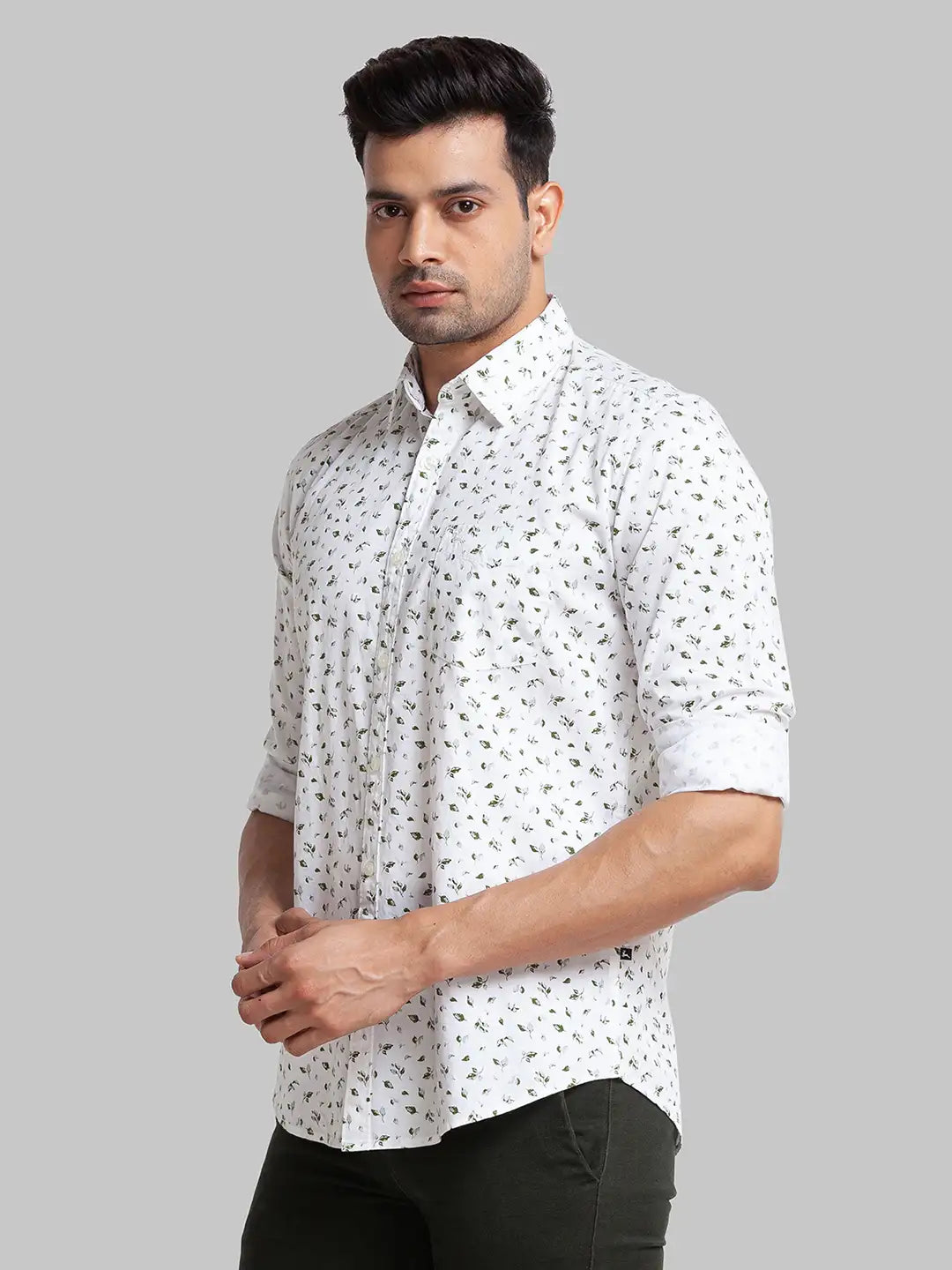 Men Slim Fit Fawn Shirt