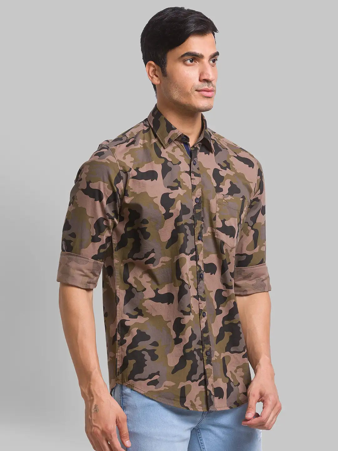 Men Slim Fit White Shirt
