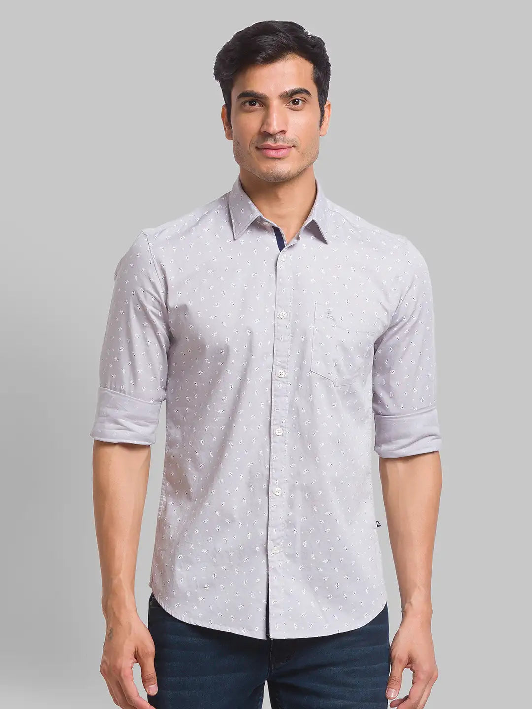 Men Slim Fit Fawn Shirt