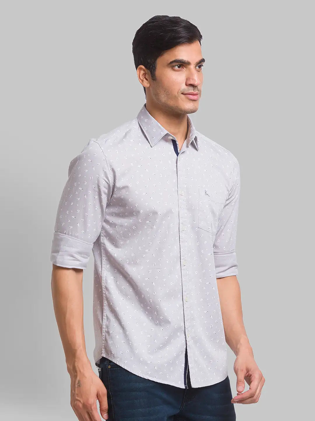 Men Slim Fit Fawn Shirt