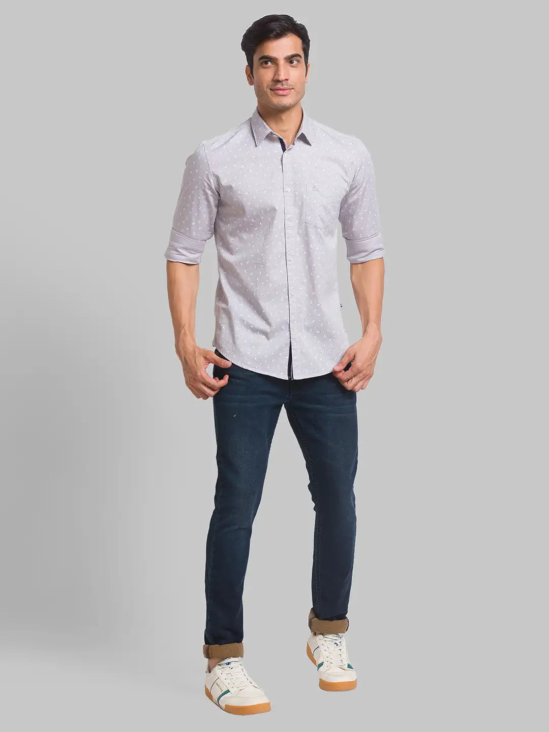 Men Slim Fit Fawn Shirt