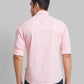 Parx Men Orange Checks Slim Fit Cotton Full Sleeve Cut Away Collar Shirt