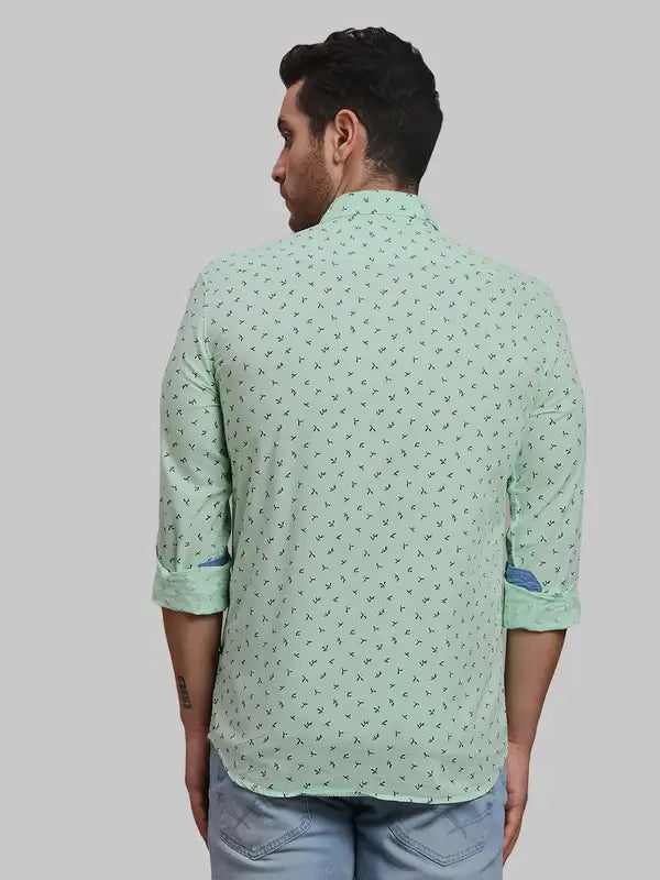 Men Slim Fit Blue Shirt