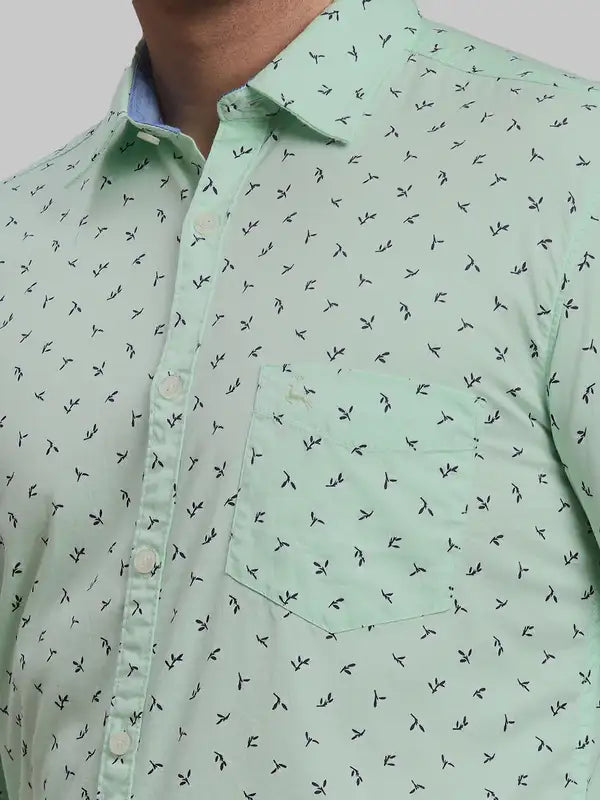 Men Slim Fit Blue Shirt