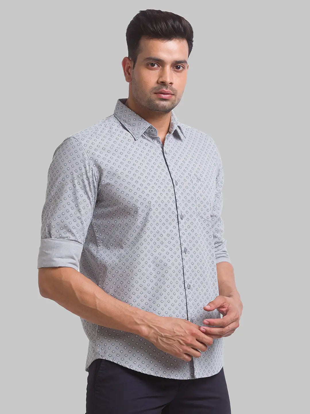 Men Slim Fit White Shirt