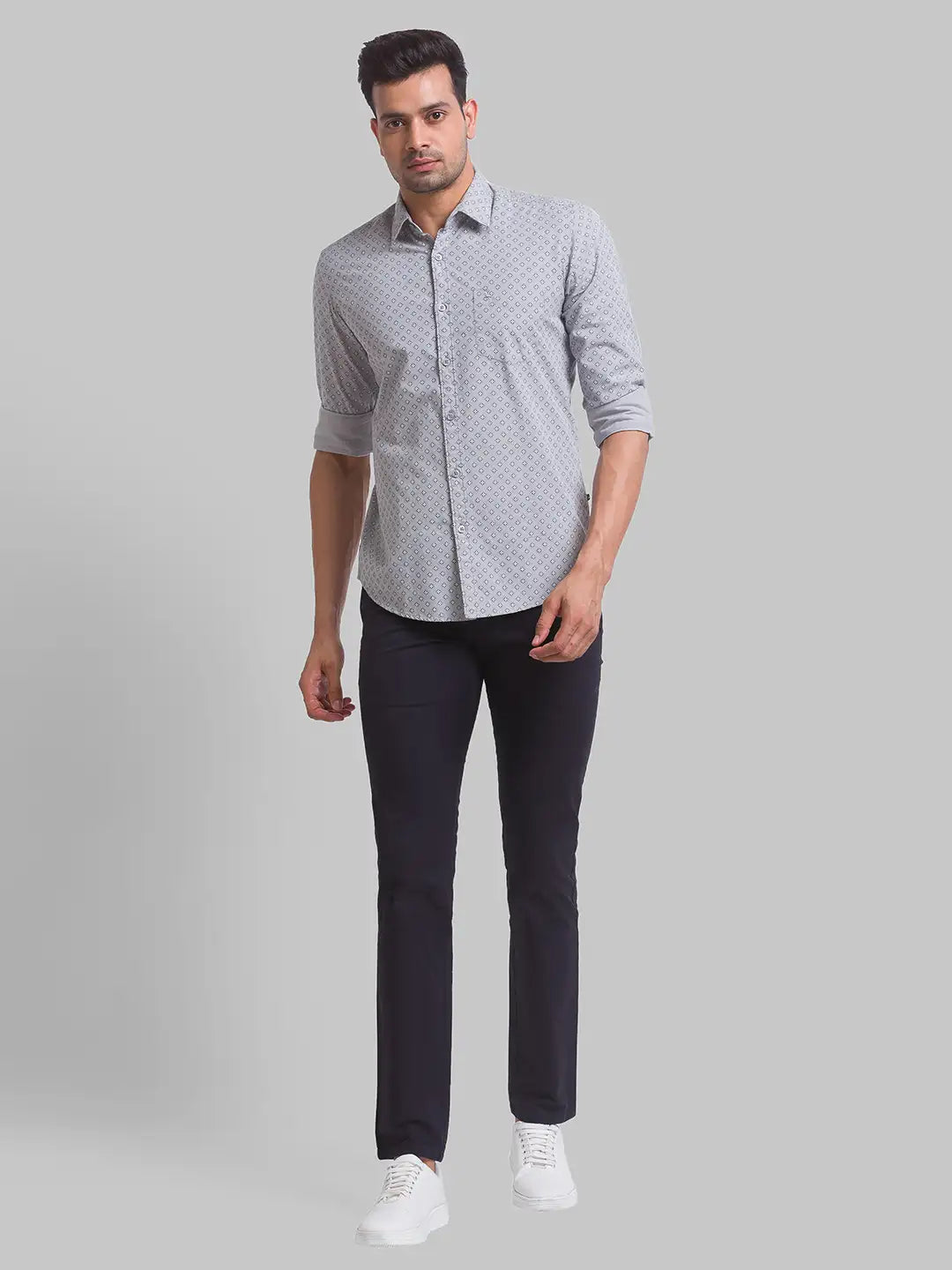 Men Slim Fit White Shirt