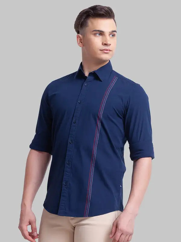 Men Slim Fit Red Shirt