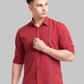 Men Slim Fit Red Shirt