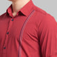 Men Slim Fit Red Shirt