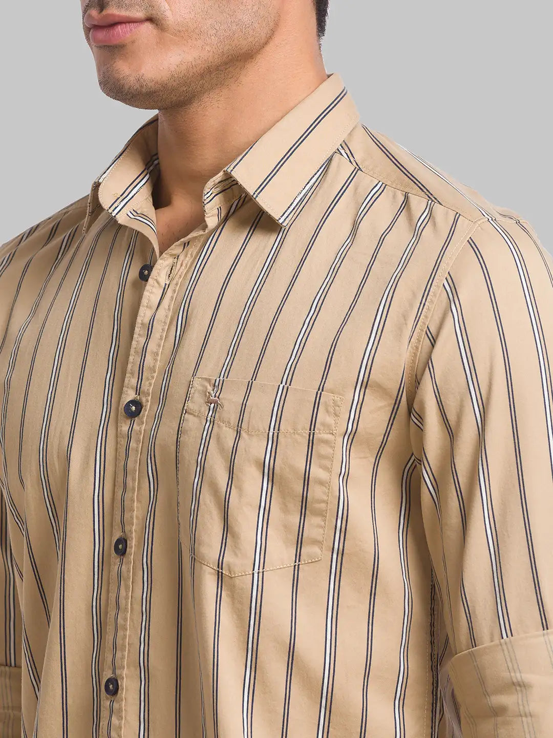 Parx Men Red Checks Slim Fit Cotton Full Sleeve Shirts