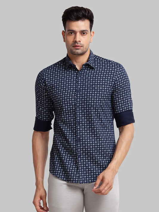 Men Slim Fit White Shirt
