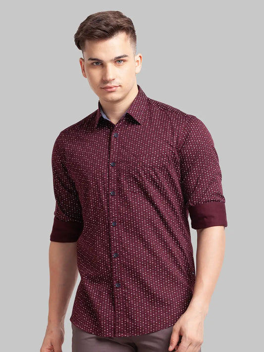 Men Slim Fit Light Blue Shirt